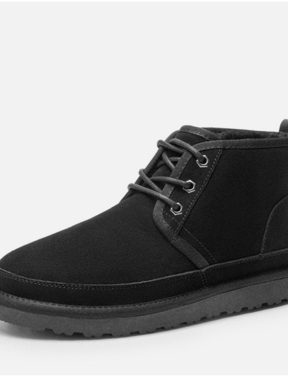 Men's Black Suede Chukka Boots — Classic Lace-Up Style